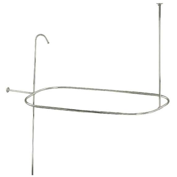 Kingston Brass ABT1040-6 End Mount Rectangular Shower Riser with Enclosure, Polished Nickel