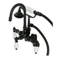 thumbnail image 1 of Kingston Brass AE303T0 Aqua Vintage Wall Mount Clawfoot Tub Faucets, Matte Black, 1 of 5