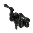 thumbnail image 1 of Kingston Brass AE31T0 Aqua Vintage 3-3/8 Inch Wall Mount Tub Faucet, Matte Black, 1 of 3