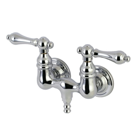 Kingston Brass AE32T1 Aqua Vintage 3-3/8 Inch Wall Mount Tub Faucet, Polished Chrome