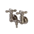 thumbnail image 1 of Kingston Brass AE37T8 Aqua Vintage 3-3/8 Inch Wall Mount Tub Faucet, Brushed Nickel, 1 of 4