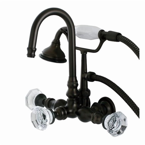 Wall-Mount Clawfoot Tub Faucet, Oil Rubbed Bronze, Tub Wall Mount AE7T5WCL