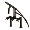 thumbnail image 1 of Kingston Brass AE8405DX Aqua Vintage Concord Deck Mount Clawfoot Tub Faucet, Oil Rubbed Bronze, 1 of 7