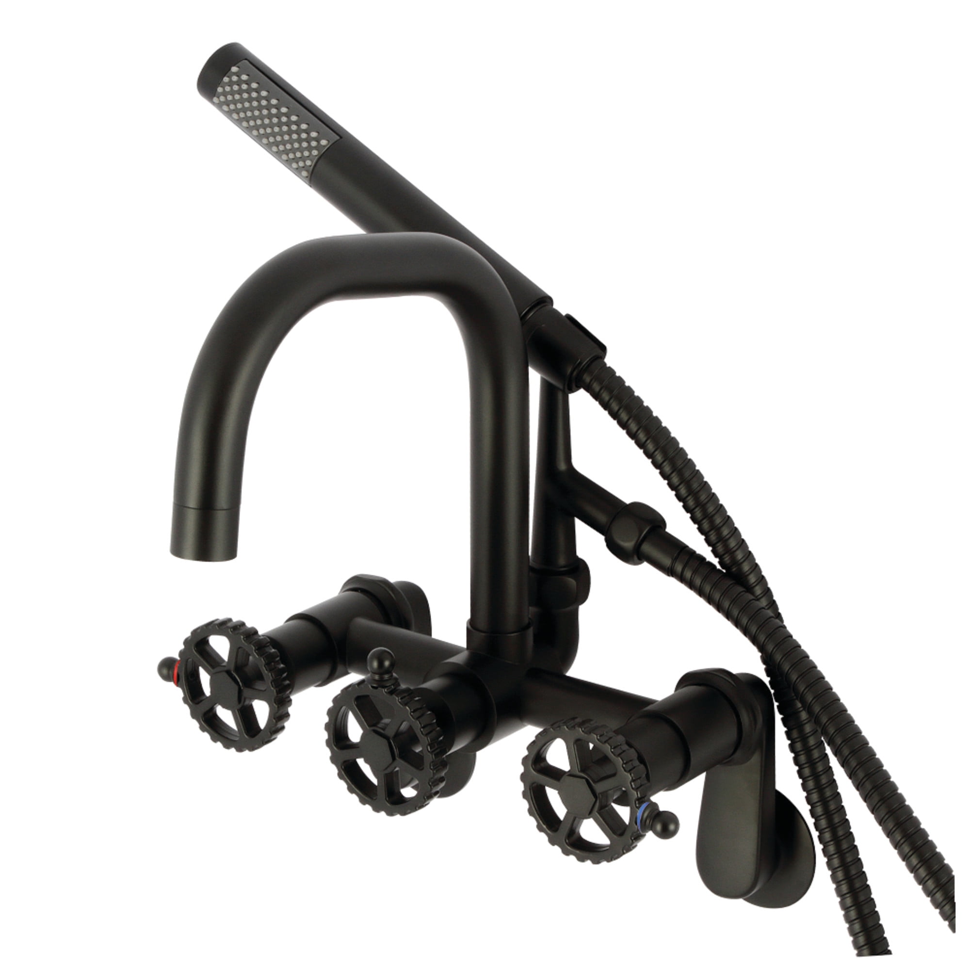 Kingston Brass AE8450CG Fuller Wall Mount Clawfoot Tub Faucet, Matte Black