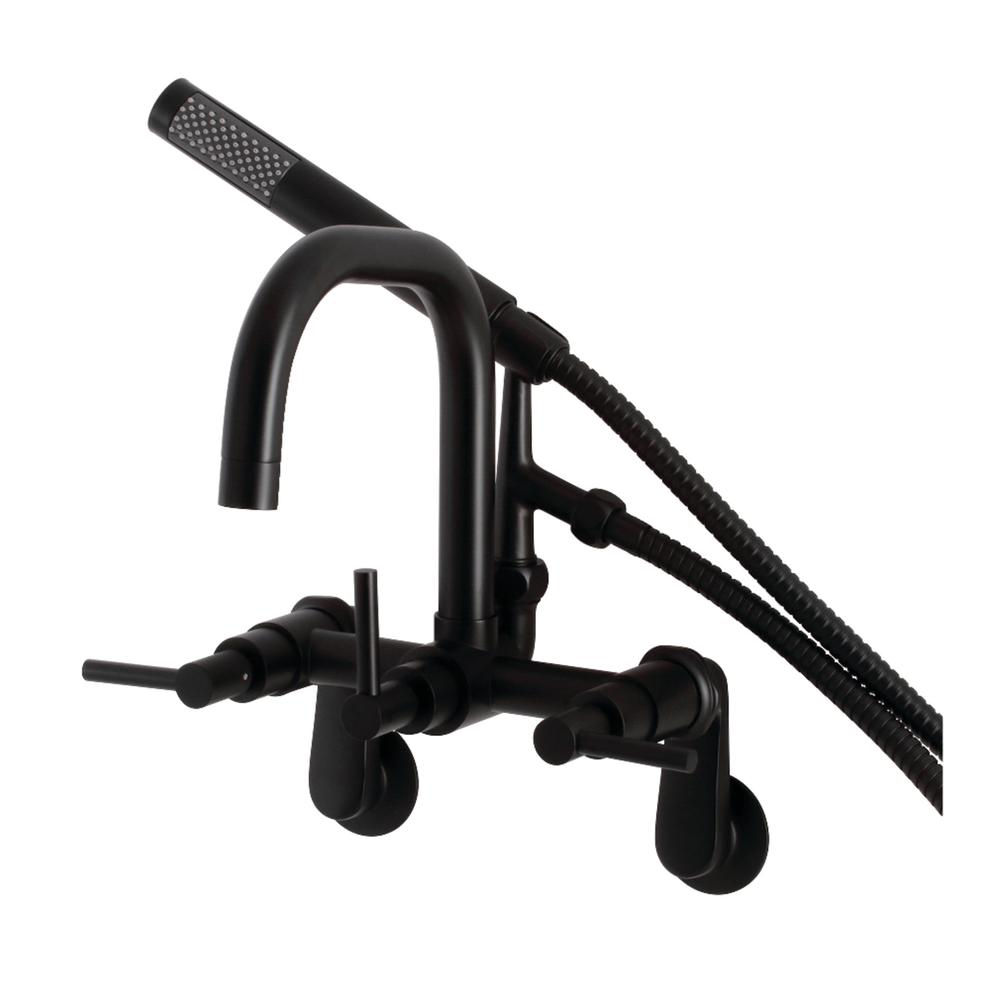 Aqua Vintage AE8450DL Concord Wall Mount Clawfoot Tub Faucet, Matte Black
