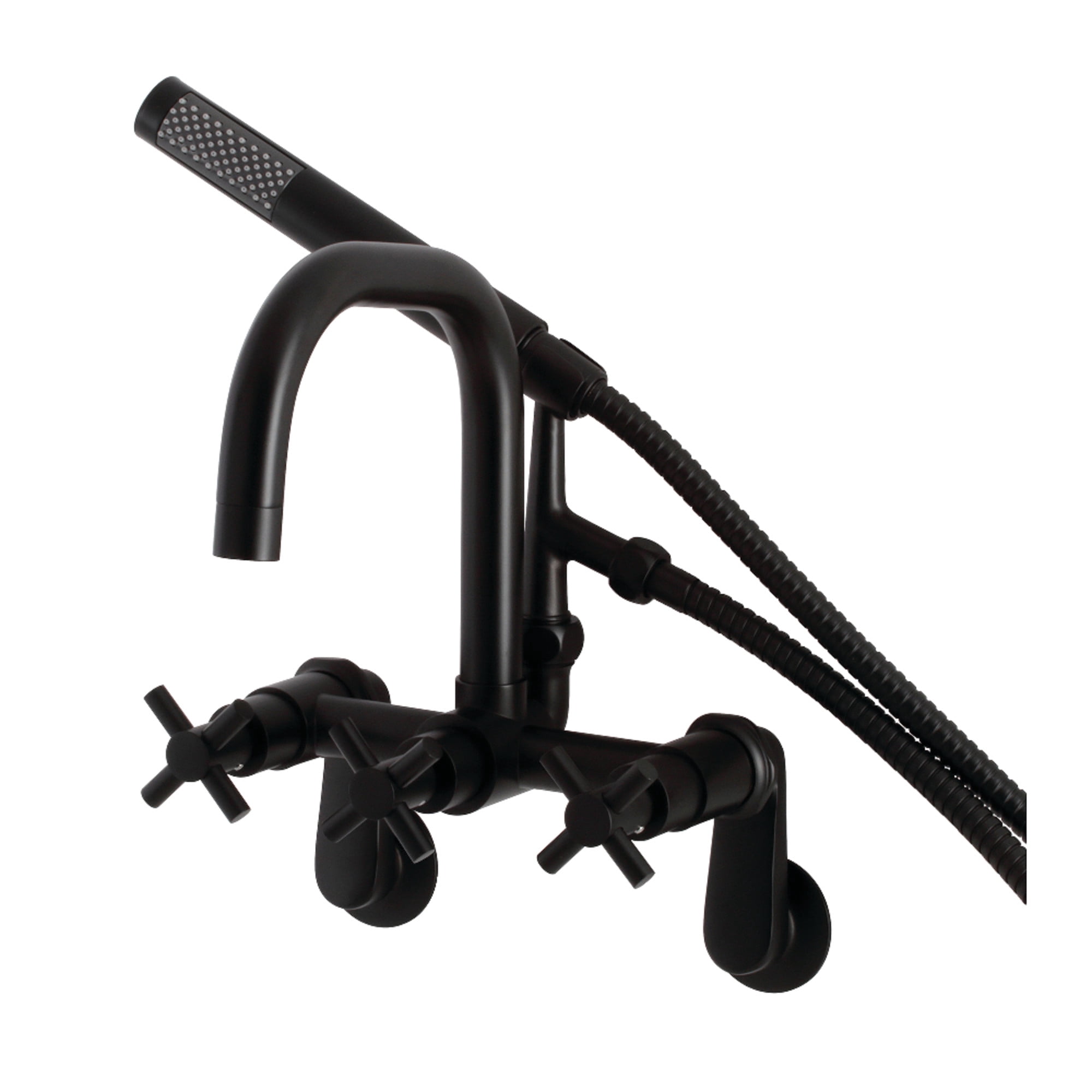 Aqua Vintage AE8450DX Concord Wall Mount Clawfoot Tub Faucet, Matte Black