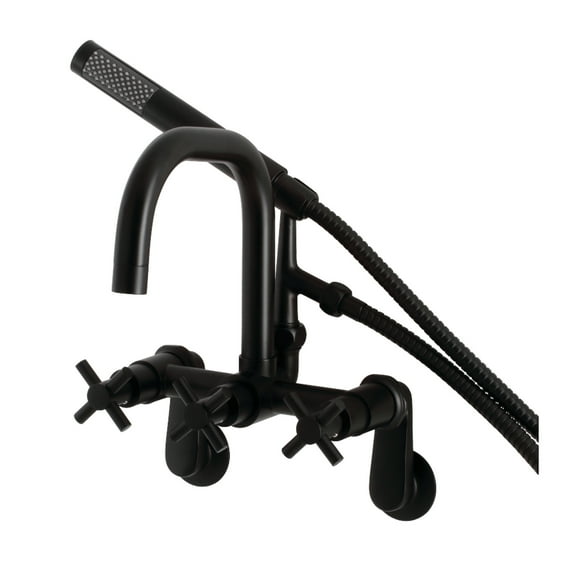 Aqua Vintage AE8450DX Concord Wall Mount Clawfoot Tub Faucet, Matte Black