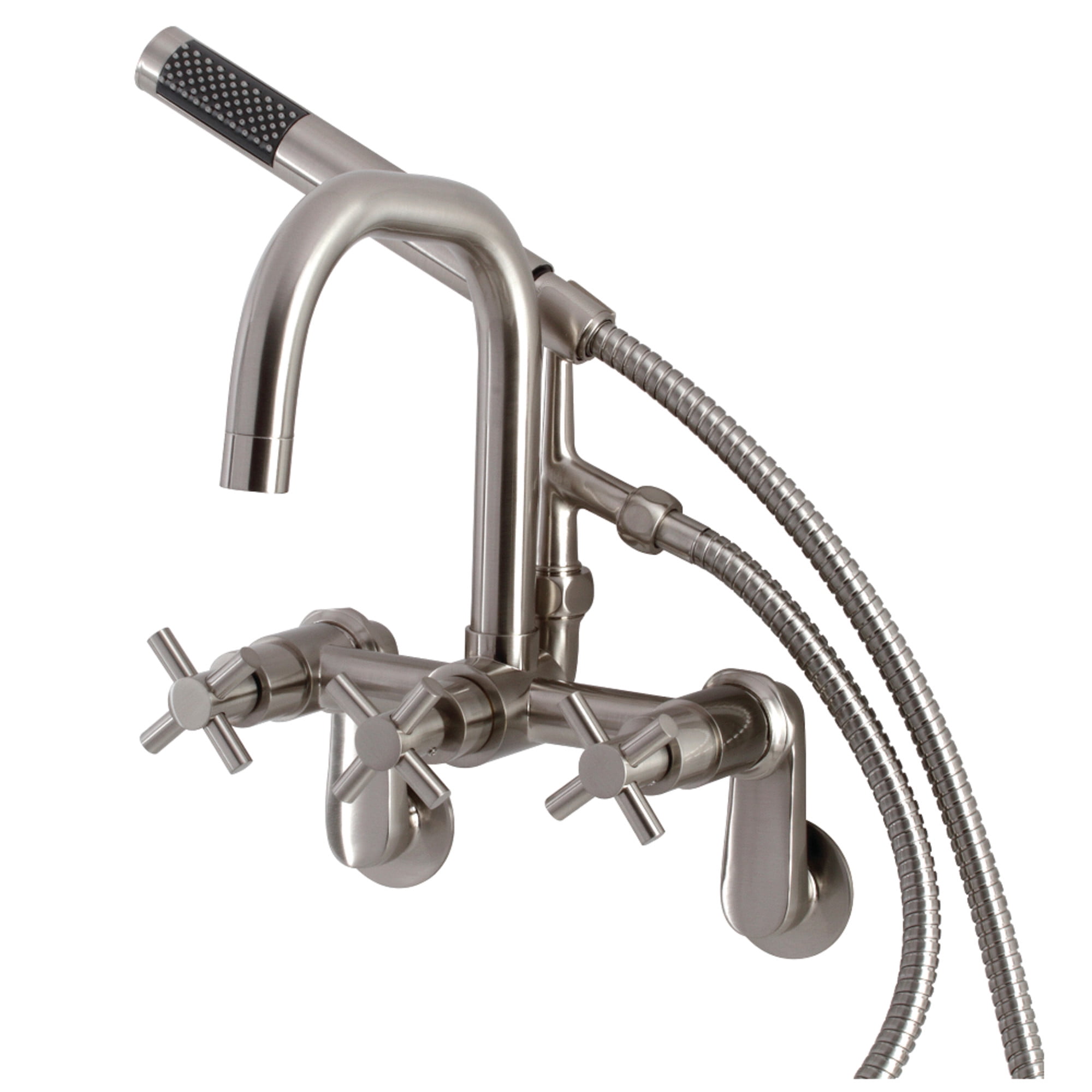 Aqua Vintage AE8458DX Concord Wall Mount Clawfoot Tub Faucet, Brushed Nickel