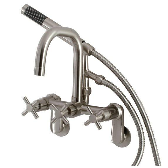 Aqua Vintage AE8458DX Concord Wall Mount Clawfoot Tub Faucet, Brushed Nickel