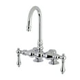 thumbnail image 1 of Kingston Brass AE92T1 Auqa Vintage 3-3/8-Inch Deck Mount Tub Faucet, Polished Chrome, 1 of 4