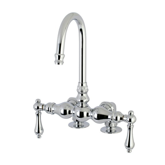 Kingston Brass AE92T1 Auqa Vintage 3-3/8-Inch Deck Mount Tub Faucet, Polished Chrome