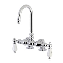 Kingston Brass AE96T1 Auqa Vintage 3-3/8-Inch Deck Mount Tub Faucet, Polished Chrome