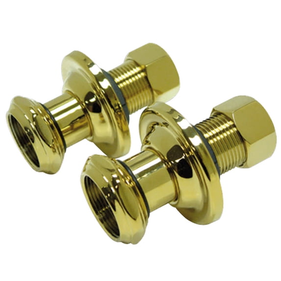 Kingston Brass AEU4102 1.75 in. Aqua Eden Wall Mount Union Extension, Polished Brass