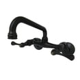 thumbnail image 1 of Kingston Brass  Adjustable Center Wall Mount Kitchen Faucet Matte Black - 6in. - AB1953 Low-Lead Standards, 1 of 1