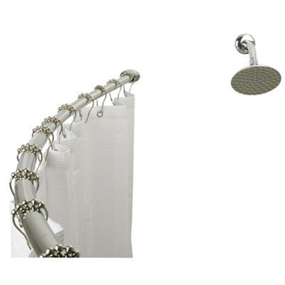 Kingston Brass CC3171 Adjustable Hotel Single Curved Shower Curtain Rod CC3171