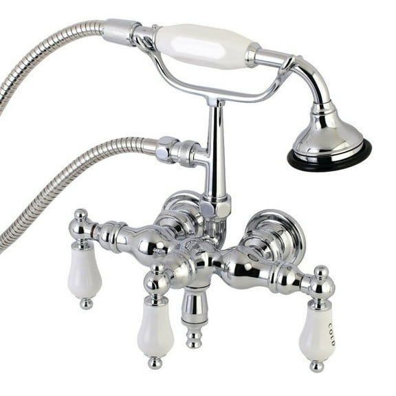 Kingston Brass Wall-Mount Clawfoot Tub Faucets With Polished Chrome AE22T1