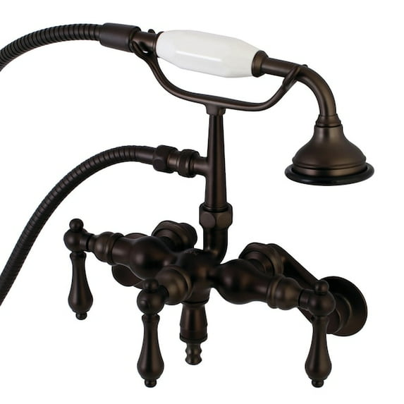 Aqua Vintage AE420T5 Clawfoot Tub Faucet with Hand Shower, Oil Rubbed Bronze