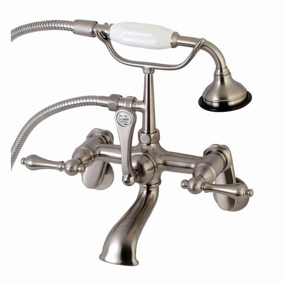Wall-Mount Clawfoot Tub Faucet, Brushed Nickel, Tub Wall Mount AE51T8