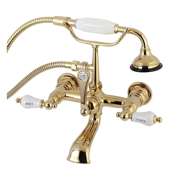 Kingston Brass AE555T2 7" Wall Mount 2-Handle Tub Fauce AE555T2