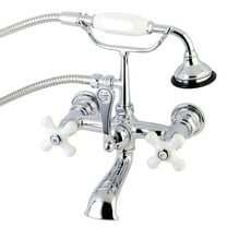 Kingston Brass Wall-Mount Clawfoot Tub Faucets With Polished Chrome AE560T1
