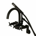 thumbnail image 1 of Wall-Mount Clawfoot Tub Faucet, Matte Black, Tub Wall Mount AE8150DX, 1 of 2