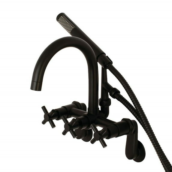 Wall-Mount Clawfoot Tub Faucet, Matte Black, Tub Wall Mount