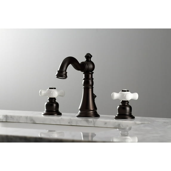 Kingston Brass American Classic 8 in. Widespread Bathroom Faucet Oil Rubbed Bronze Oil Rubbed, Bronze Finish
