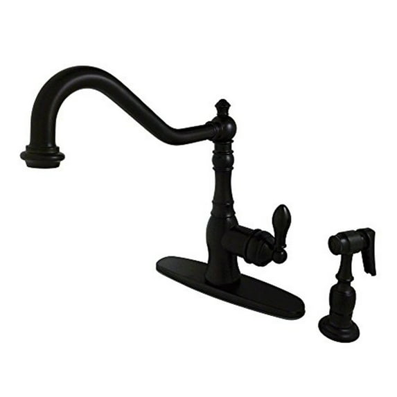 Kingston Brass GS7705ACLBS Gourmetier GS7705ACLBS American Classic Single Handle Kitchen Faucet, Oil Rubbed Bronze