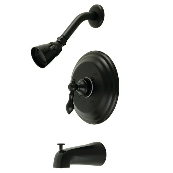 Kingston Brass American Classic Single-Handle Tub and Shower Faucet Matte Black Matte