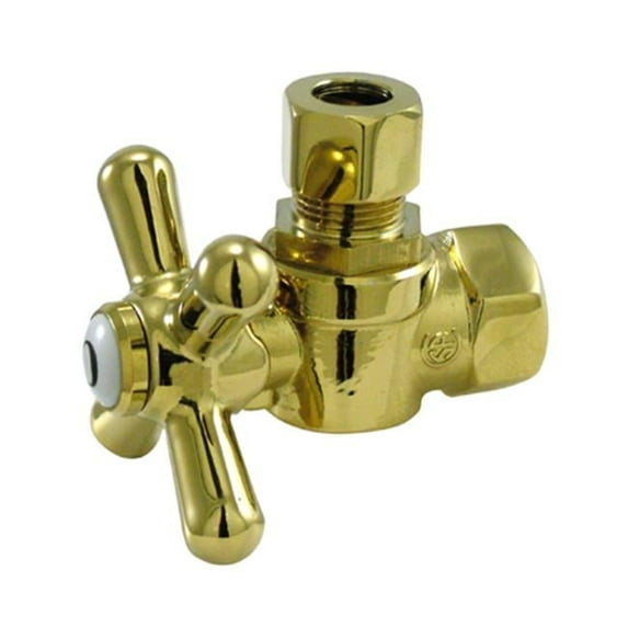 Kingston Brass Angle Stop with .37 in. IPS x .37 in. OD Compression