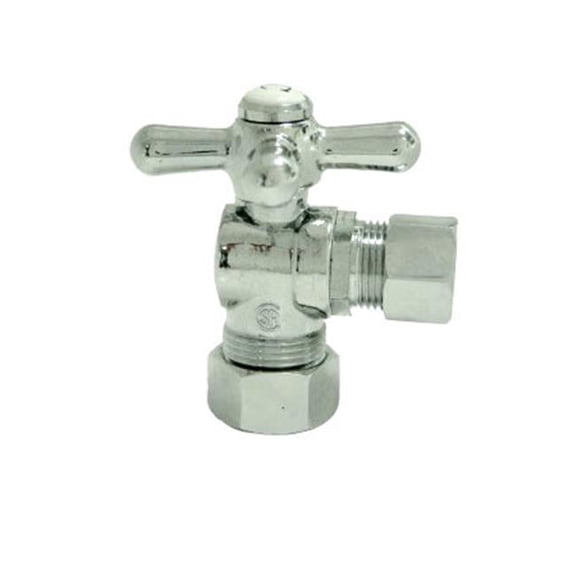 Kingston Brass  Angle Stop with .62 in. OD Compression x .5 in. OD Compression