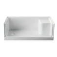 thumbnail image 1 of Kingston Brass Aqua Eden VTSB603221L, White 60" x 32", Anti-Skid Single Threshold Shower Base, 1 of 3