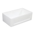 thumbnail image 1 of Gourmetier GKFA331810SQ Arcticstone 33" Solid Surface White Stone Apron-Front Single Bowl Farmhouse Kitchen Sink with Strainer, Matte White, 1 of 8