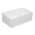 thumbnail image 1 of Gourmetier GKFA361810LD Arcticstone 36" Solid Surface White Stone Apron-Front Single Bowl Farmhouse Kitchen Sink with Strainer, Matte White, 1 of 8