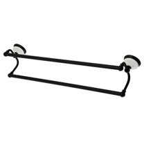 Kingston Brass Victorian 24-Inch Dual Towel Bar In Matte Black Finish BA1113MB