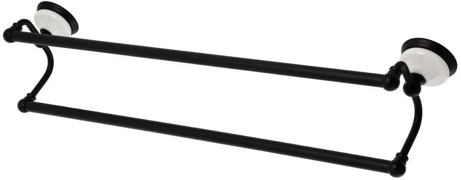Kingston Brass BA1113MB Victorian 24-Inch Dual Towel Bar, Matte Black (Pack of 2)