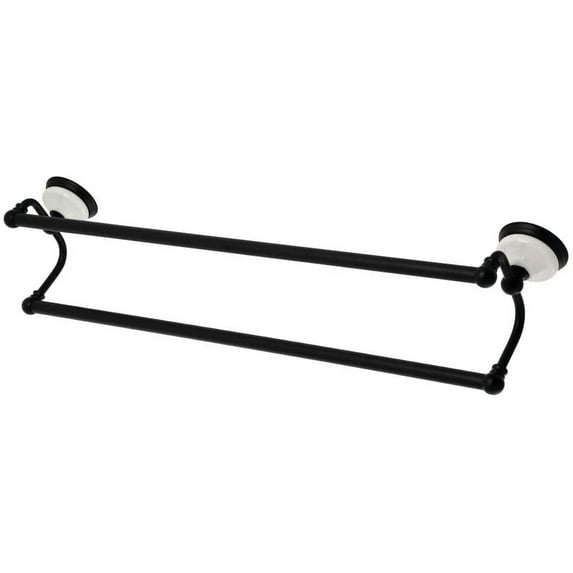 Kingston Brass BA1113MB Victorian 24-Inch Dual Towel Bar, Matte Black (Pack of 2)