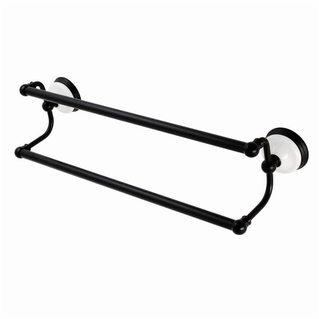 Kingston Brass BA11318MB Vintage 18 in. Double Towel Bar - Matte Black