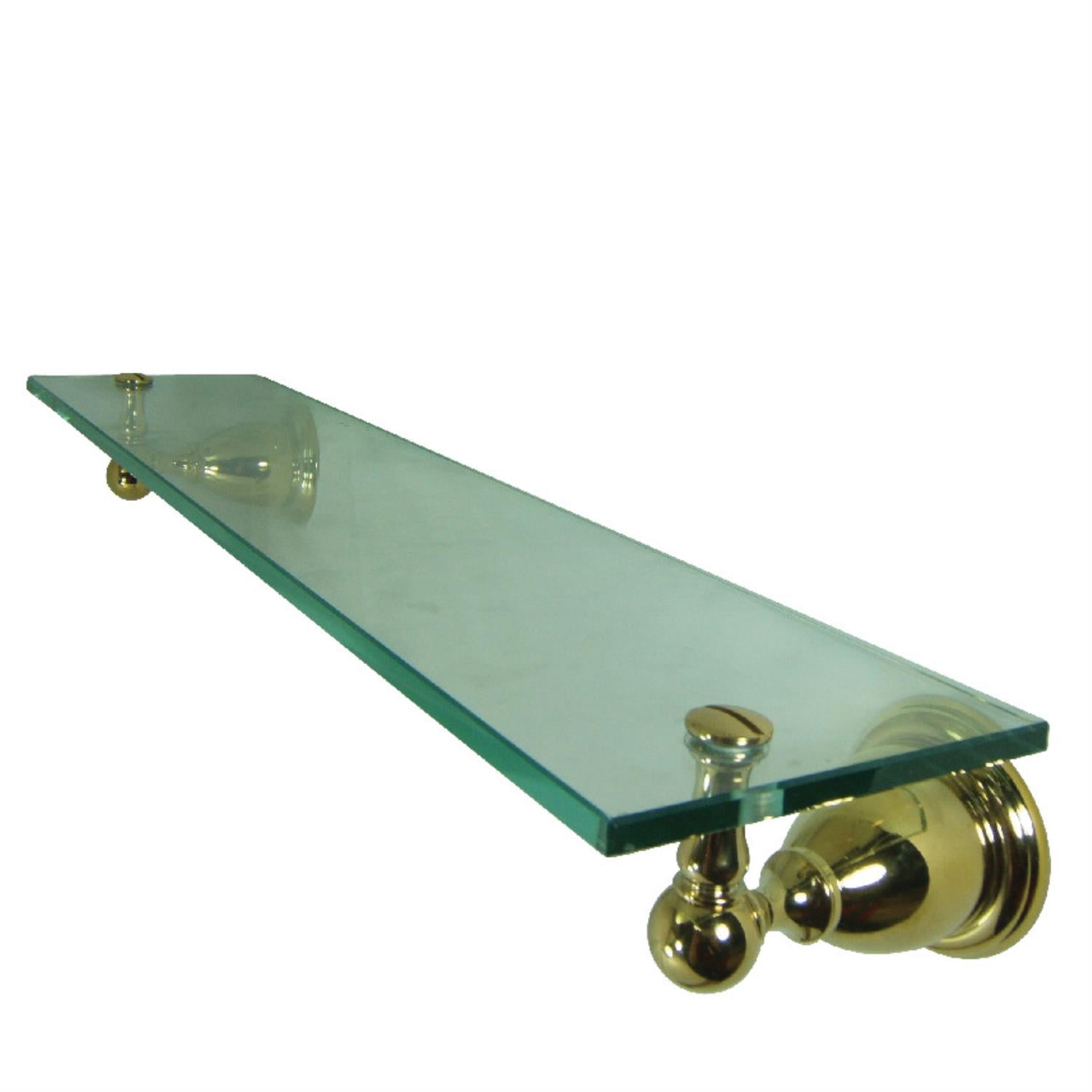 Elegant Brass and Glass Bathroom Wall Shelf