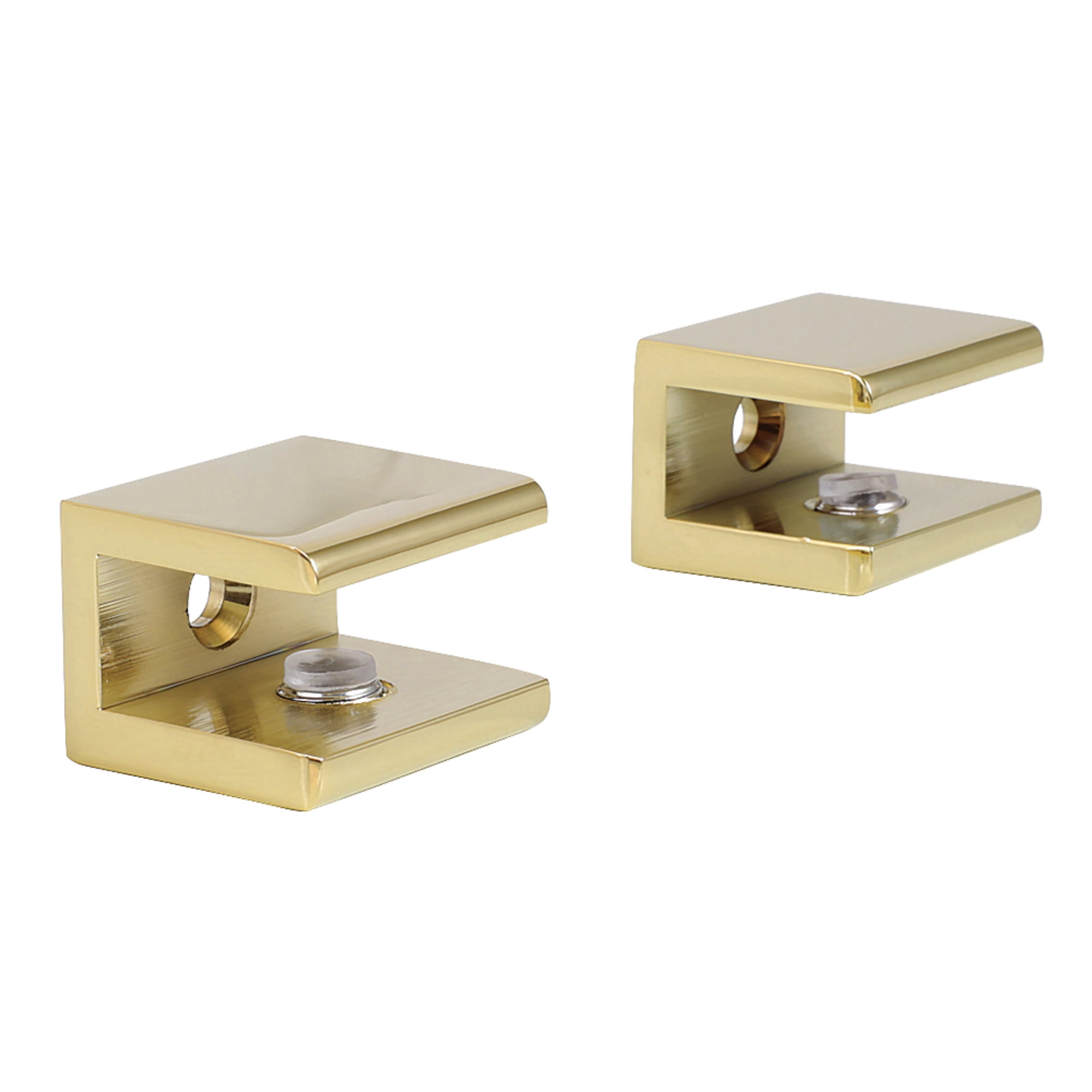 Kingston Brass BAB1012 Levitas Glass Shelf Clamp, Polished Brass