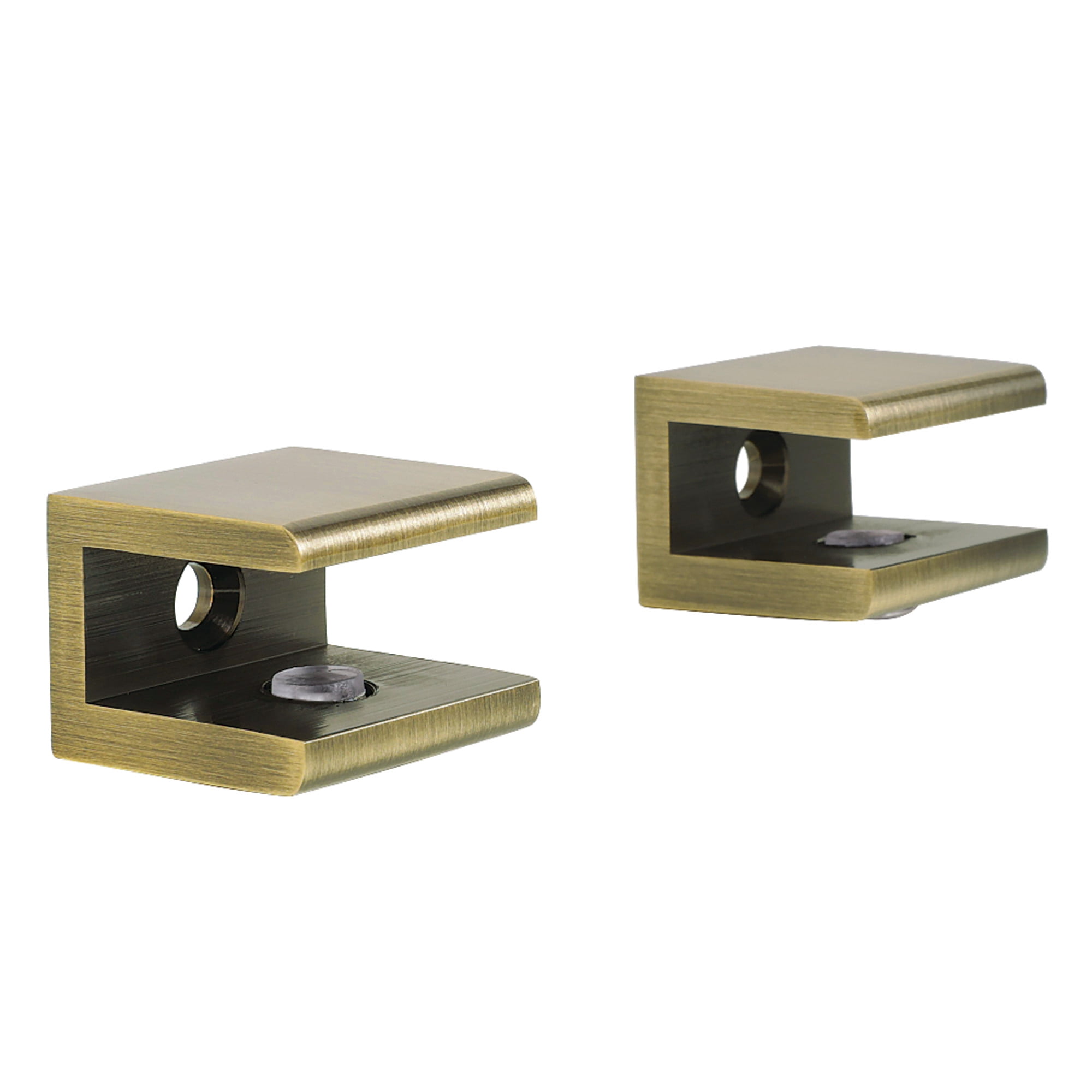 Kingston Brass BAB1013 Levitas Glass Shelf Clamp, Antique Brass