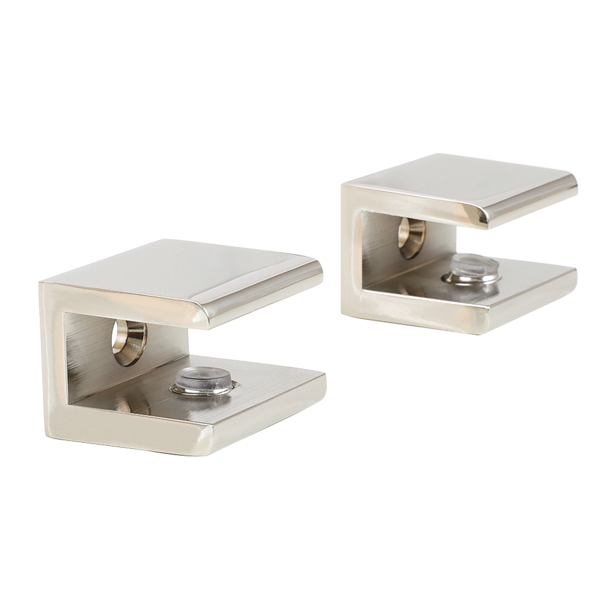 Kingston Brass BAB1016 Levitas Glass Shelf Clamp, Polished Nickel