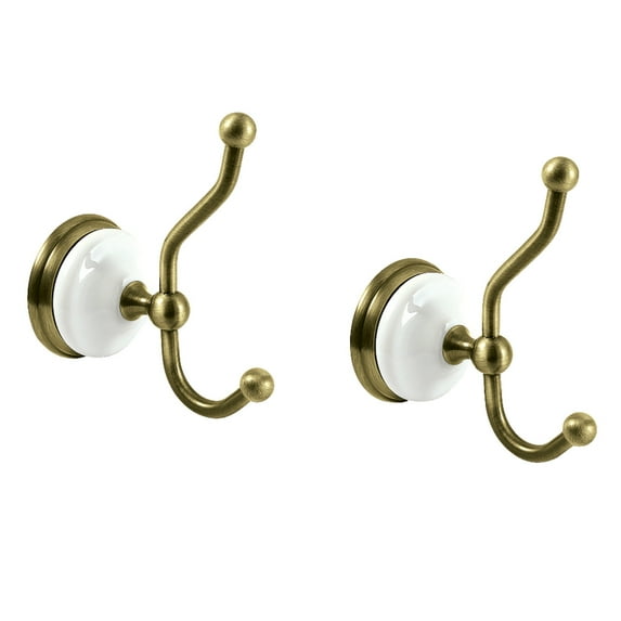 Kingston Brass BAK1117AB Victorian 2-Piece Robe Hook, Antique Brass