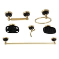 thumbnail image 1 of Kingston Brass BAK9110BB2 Water Onyx Bathroom Accessory Set, Brushed Brass - 6 Piece, 1 of 5