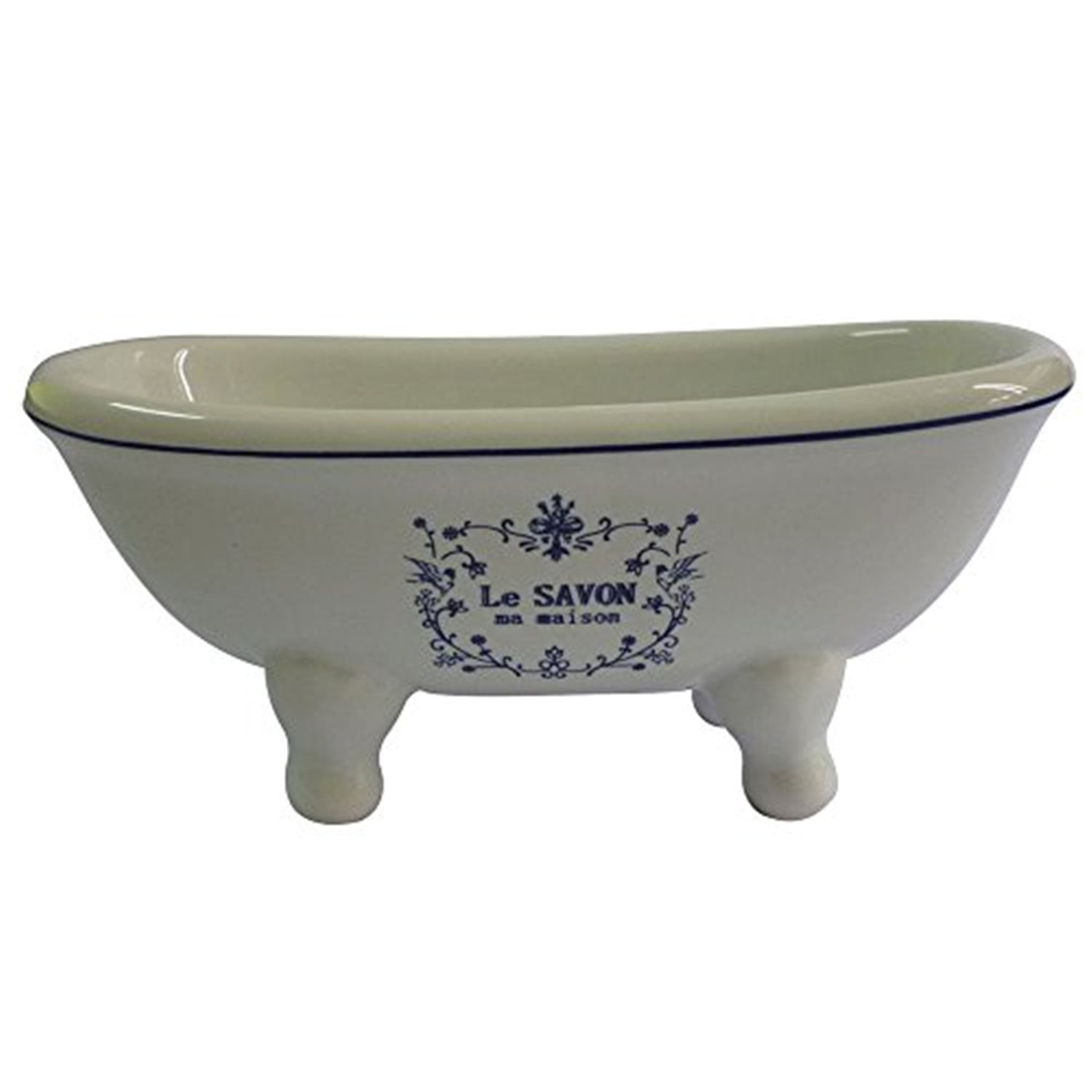 Aqua Eden BATUBDSW Le Savon 6" Double Slipper Clawfoot Tub Decorative Soap Dish