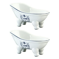 Kingston Brass BATUBSSWD 5-11/16-Inch Miniature Ceramic Slipper Bathtub (2-Pieces), White