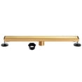 thumbnail image 1 of Kingston Brass BSF3227 Watercourse 32-Inch Stainless Steel Linear Shower Drain with Reversible Tile Insert and Flat Grate in Brushed Brass, 1 of 8