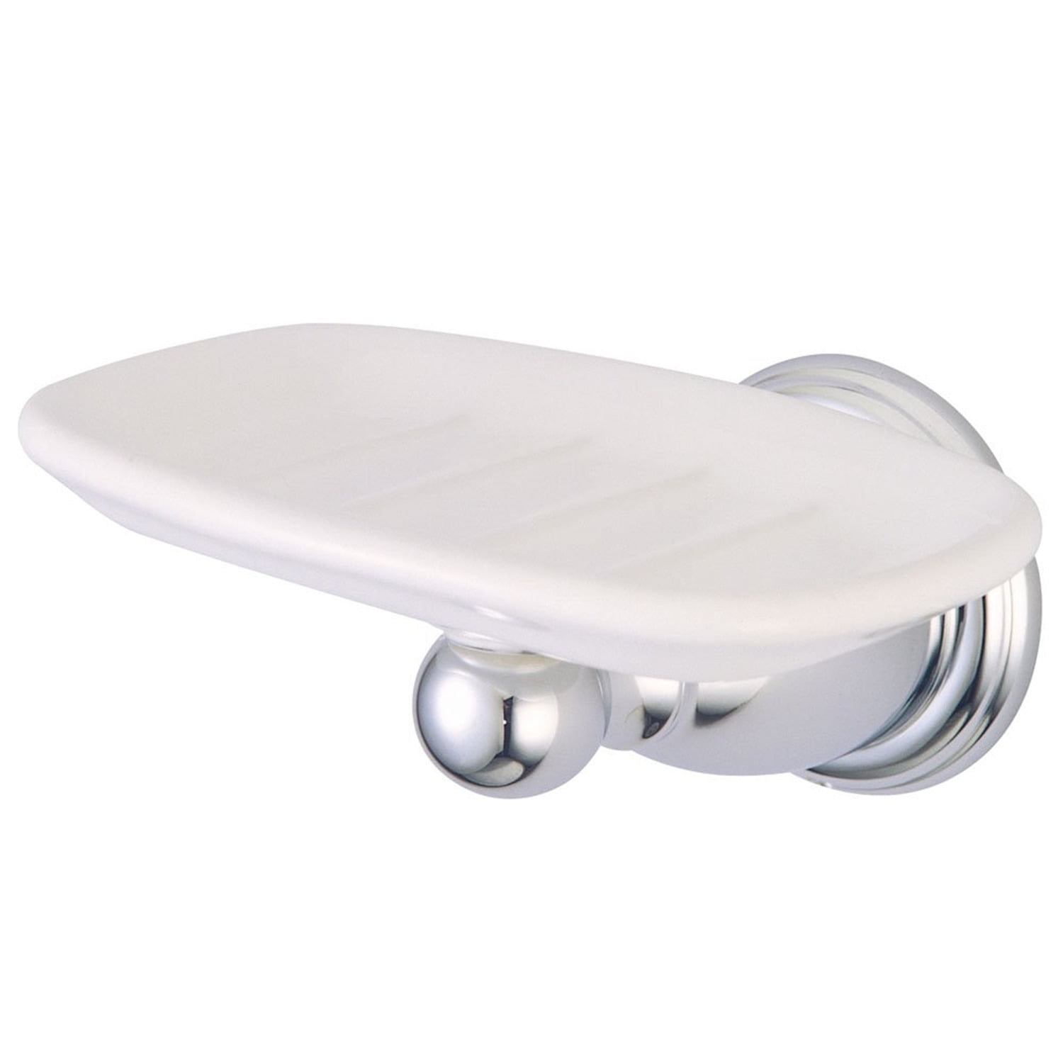 Heritage Polished Chrome Ceramic Wall-Mount Soap Dish