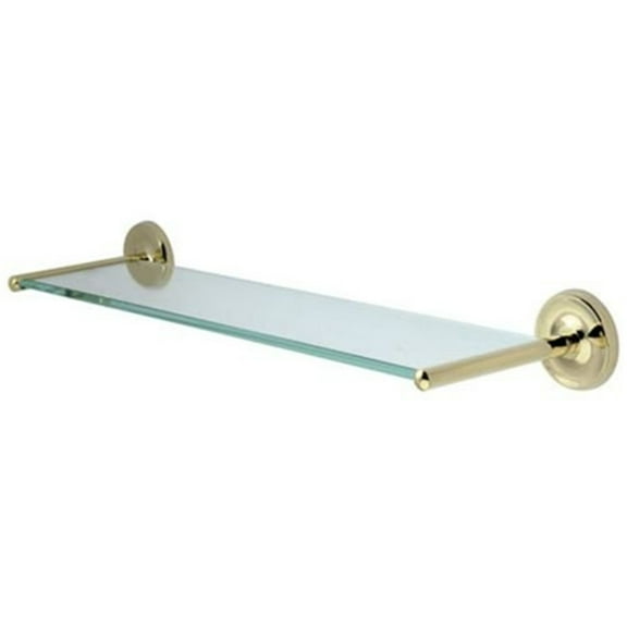 Kingston Brass BA319PB Polished Brass Glass Shelf with Easy Installation