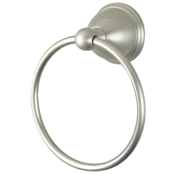 Kingston Brass Restoration Collection 6 Inch Towel Ring in Satin Nickel Finish with Easy Installation